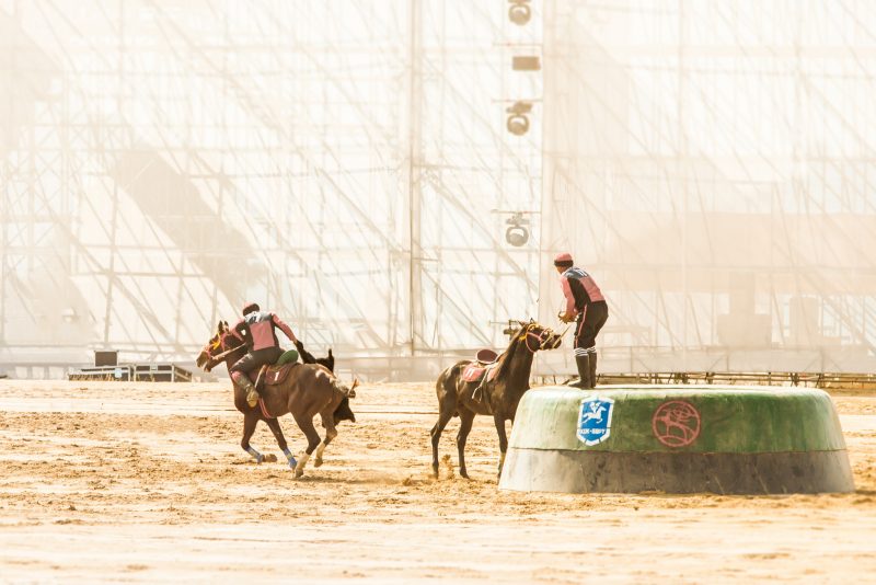 Kök-börü // // Kyrgyzstan - La Dent de L'Oeil - Contemporary photography by hélène Veilleux #nomadgames #horse #goatpolo #silkroad #tiltshift